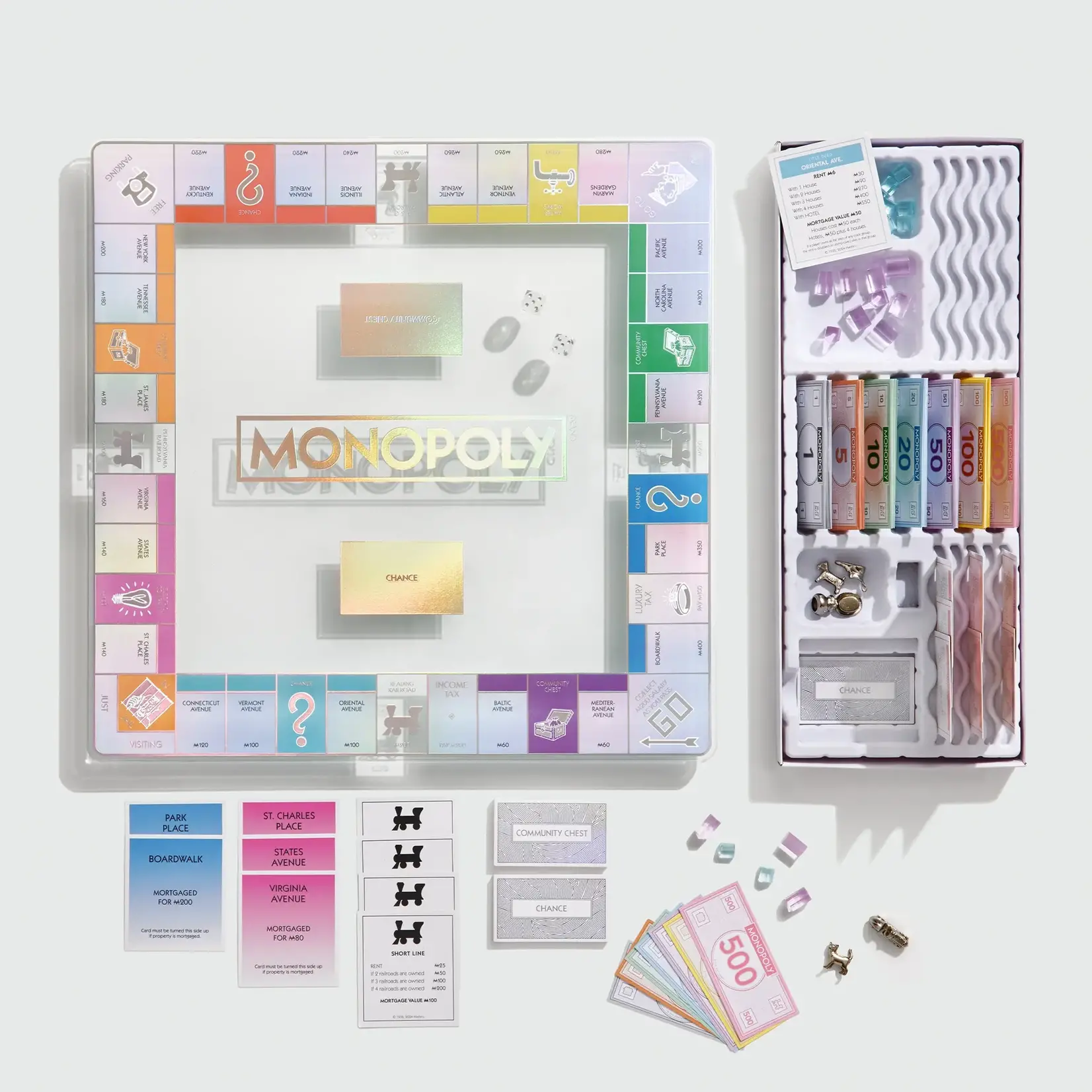 WS Game Company Monopoly Aura Glass Edition