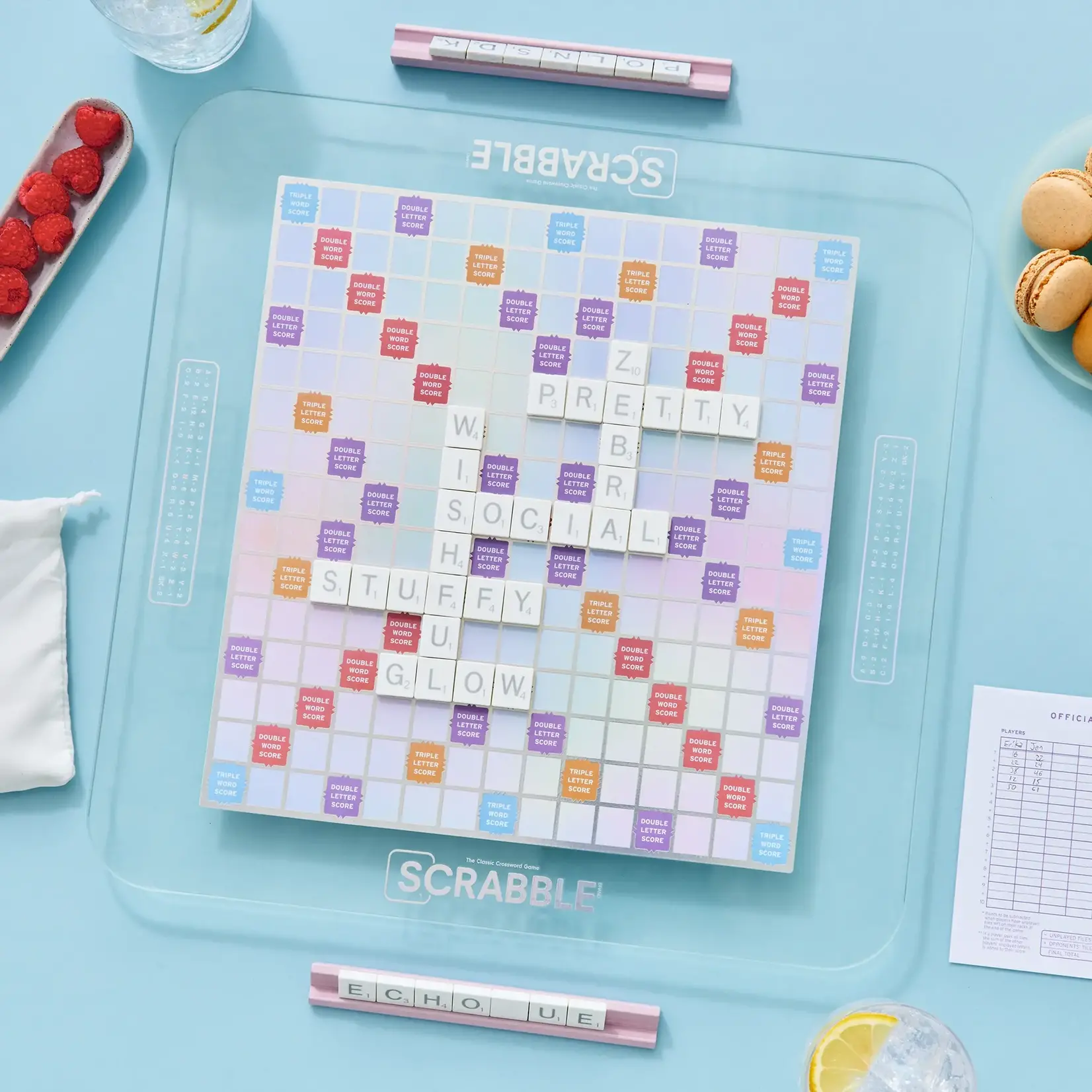 WS Game Company Scrabble Aura Glass Edition