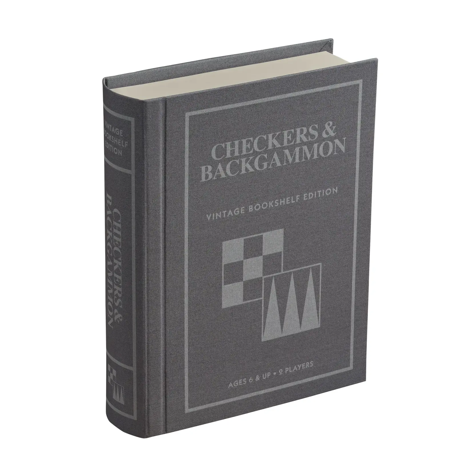 WS Game Company Checkers & Backgammon Vintage Bookshelf Game