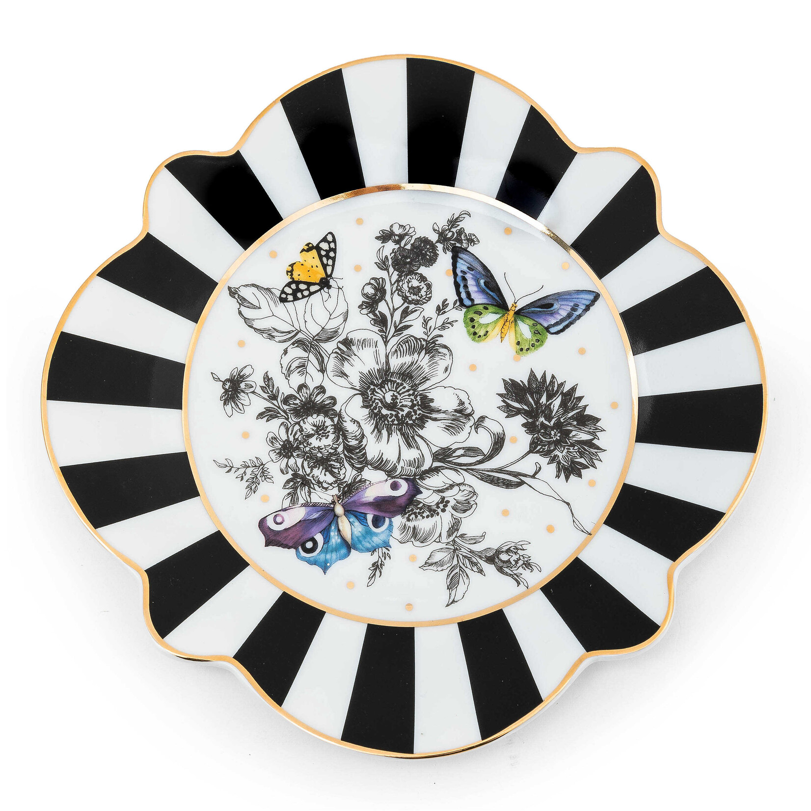 MacKenzie-Childs Butterfly Toile Salad Plate