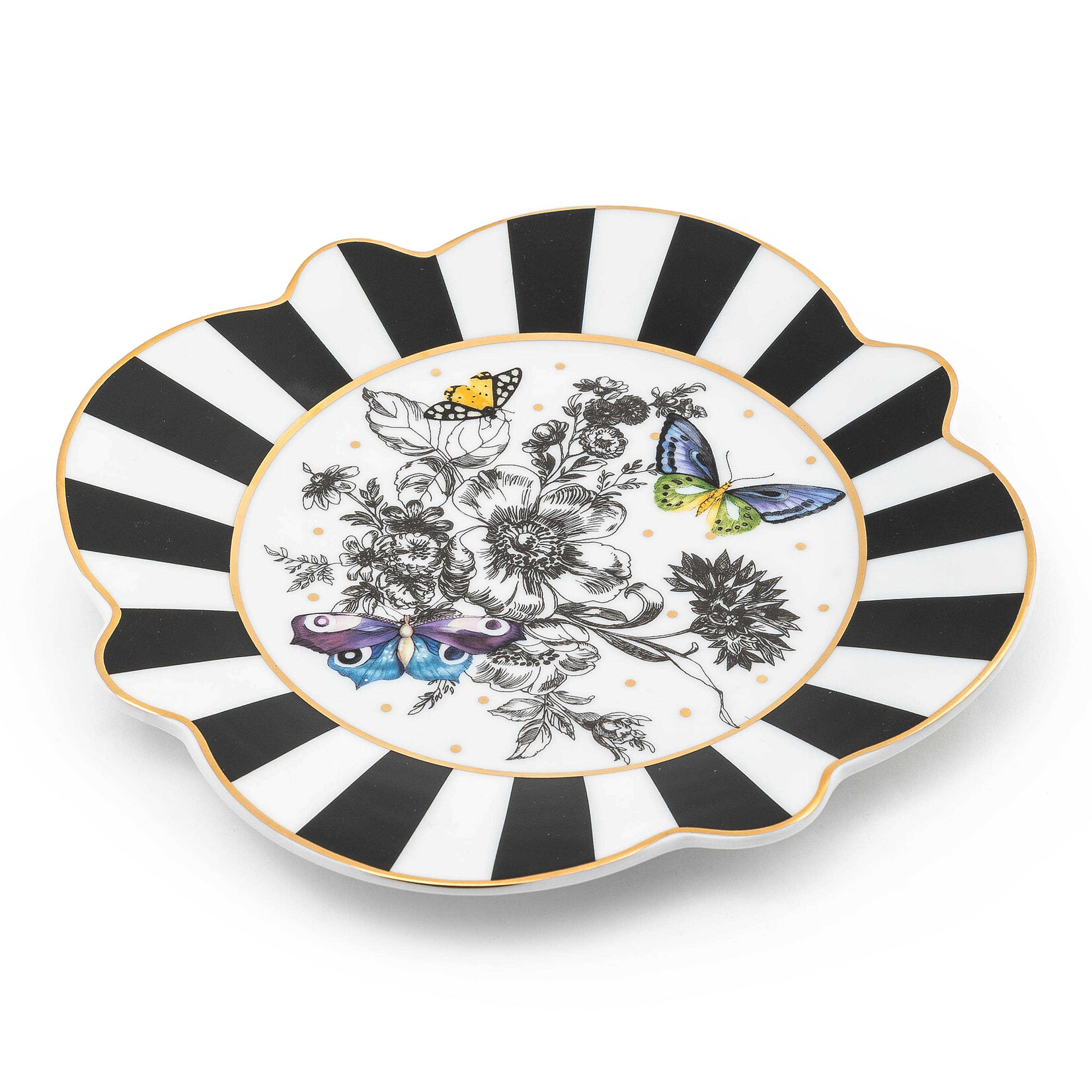 MacKenzie-Childs Butterfly Toile Salad Plate