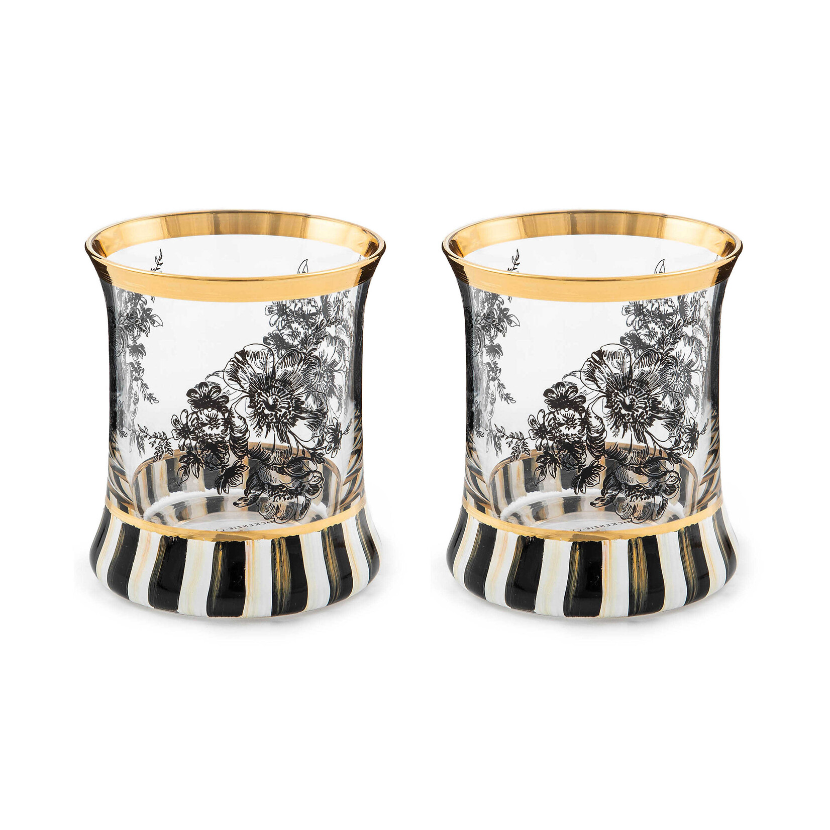 MacKenzie-Childs English Garden Courtly Tumbler Glass - Set of 2