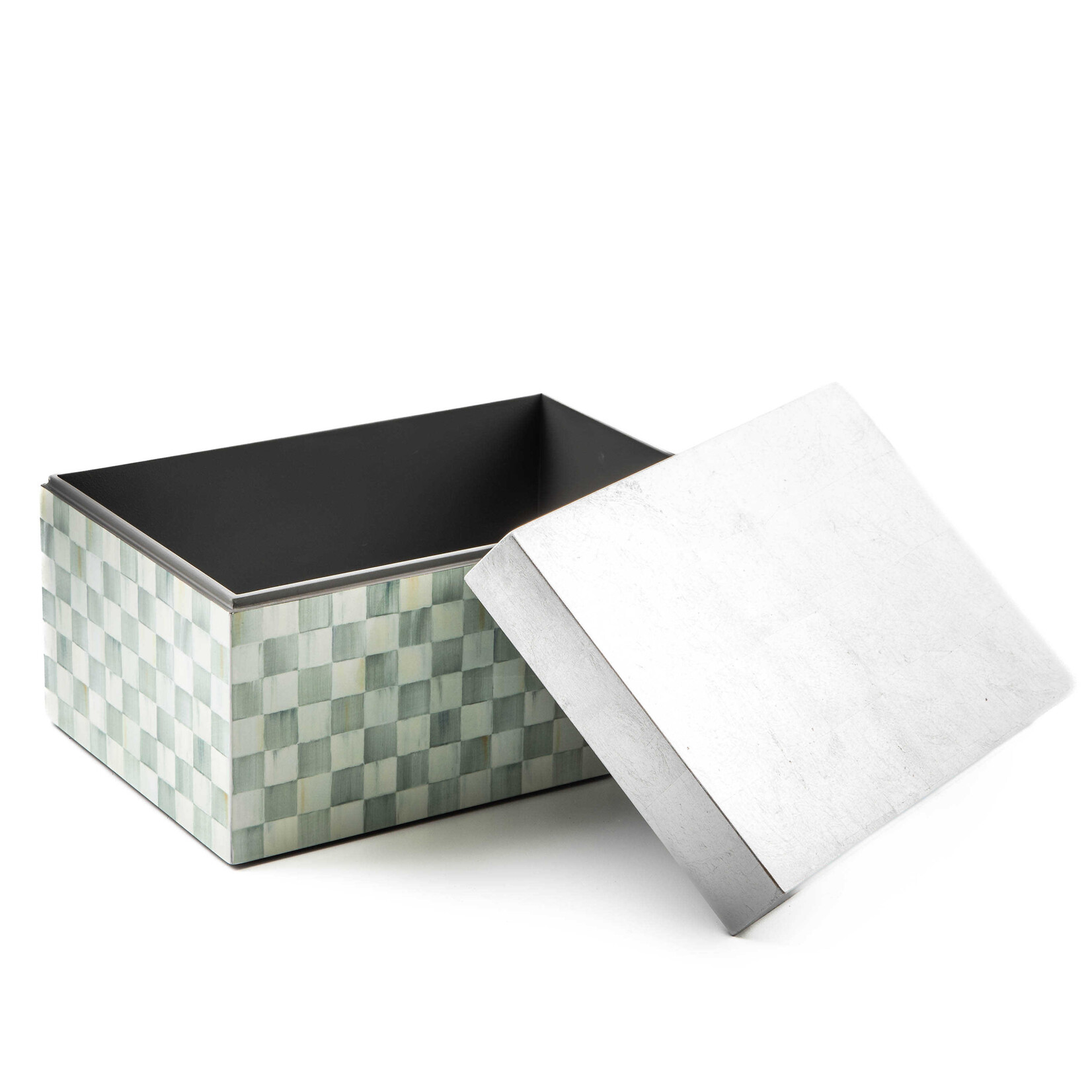 MacKenzie-Childs Sterling Check Lacquer Box