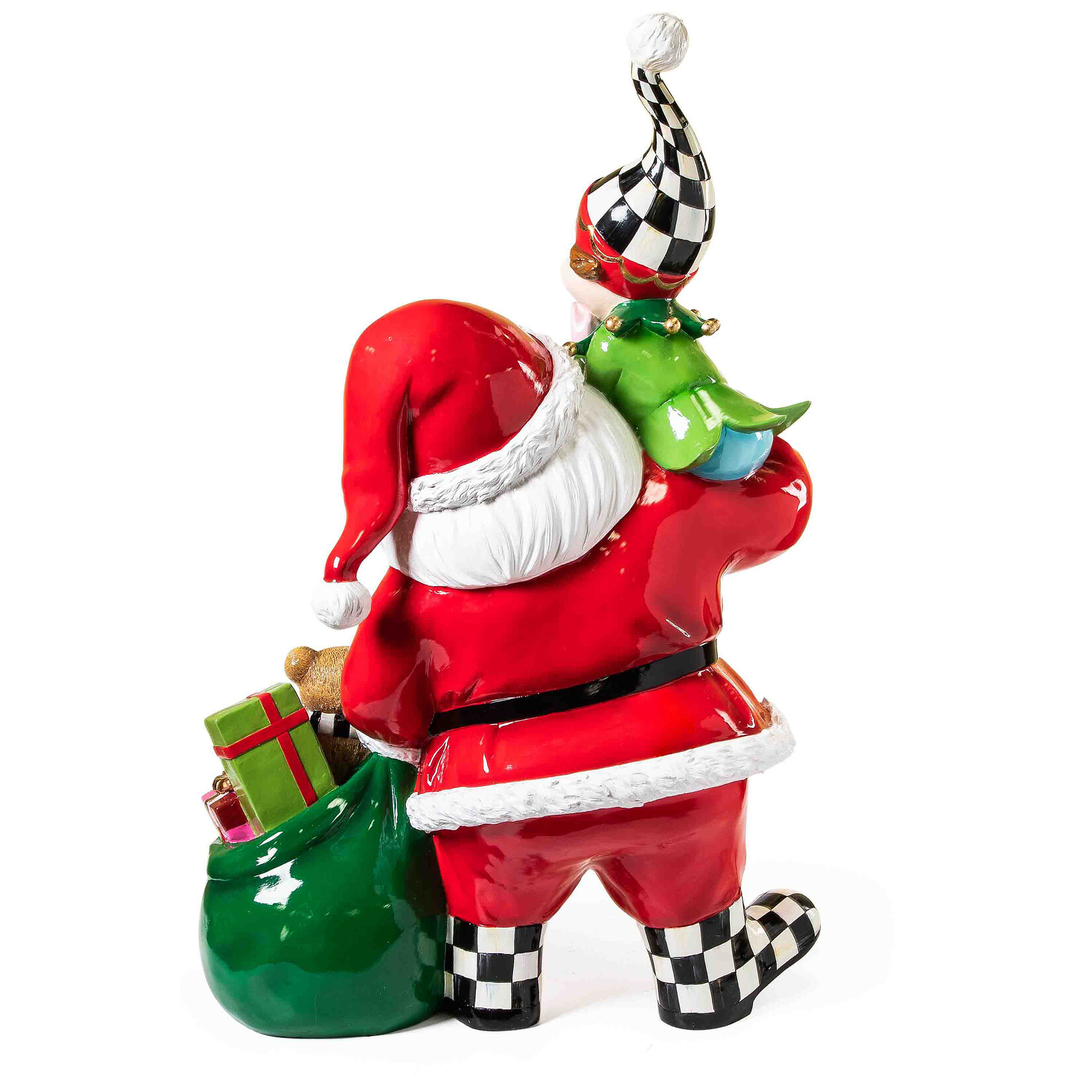 MacKenzie-Childs Granny Kitsch Trophy Santa & Elf