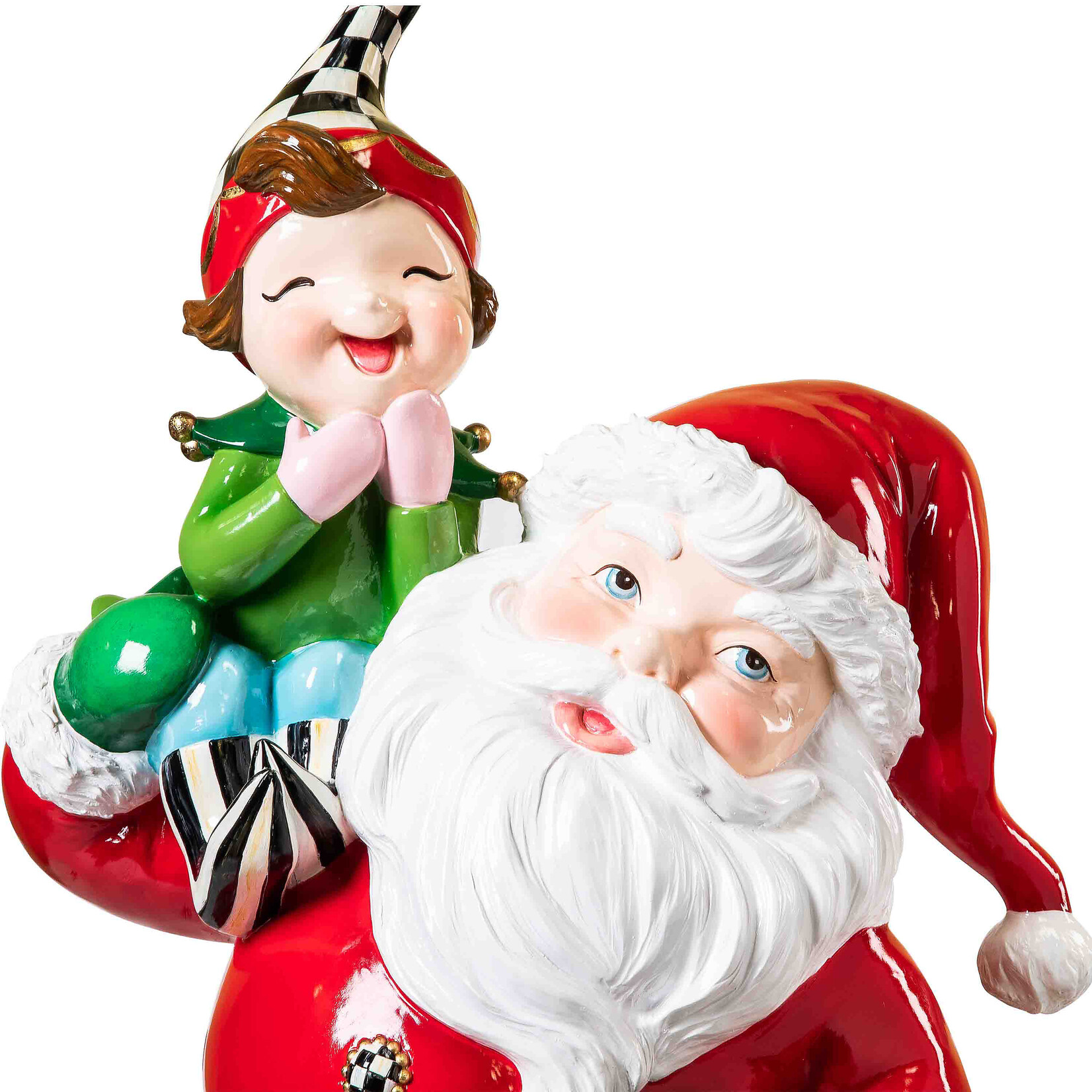 MacKenzie-Childs Granny Kitsch Trophy Santa & Elf