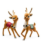 MacKenzie-Childs Granny Kitsch Tabletop Deer - Set of 2