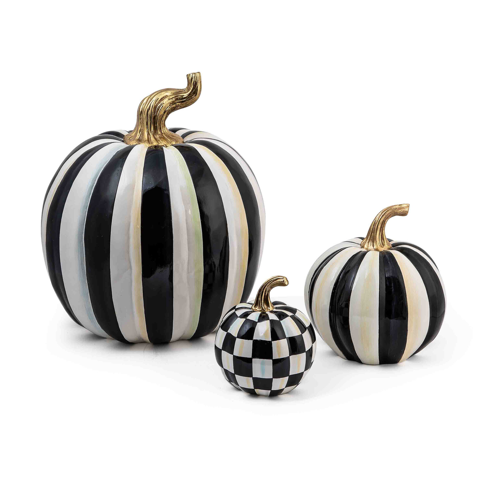 MacKenzie-Childs Courtly Stripe Glossy Pumpkin - Large