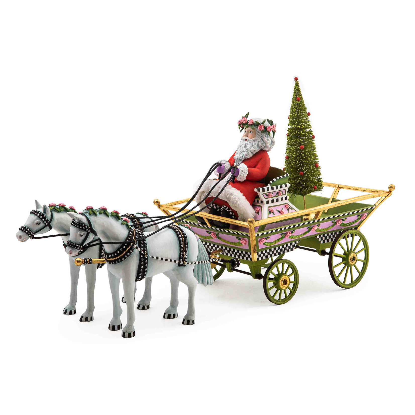 MacKenzie-Childs Patience Brewster Holiday Caroler Horse Drawn Sleigh