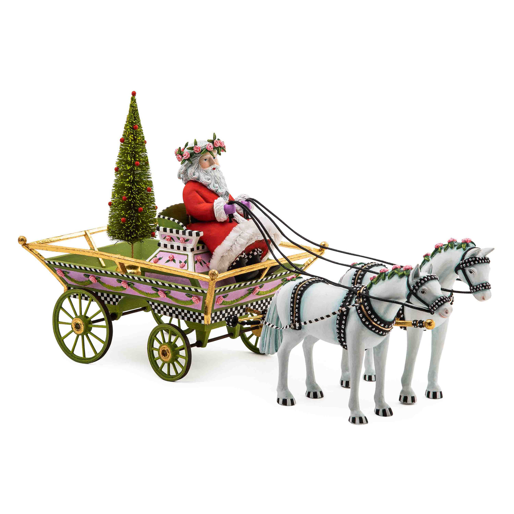 MacKenzie-Childs Patience Brewster Holiday Caroler Horse Drawn Sleigh