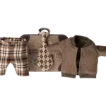 Maileg USA Jacket, pants and tie in suitcase, Grandpa mouse