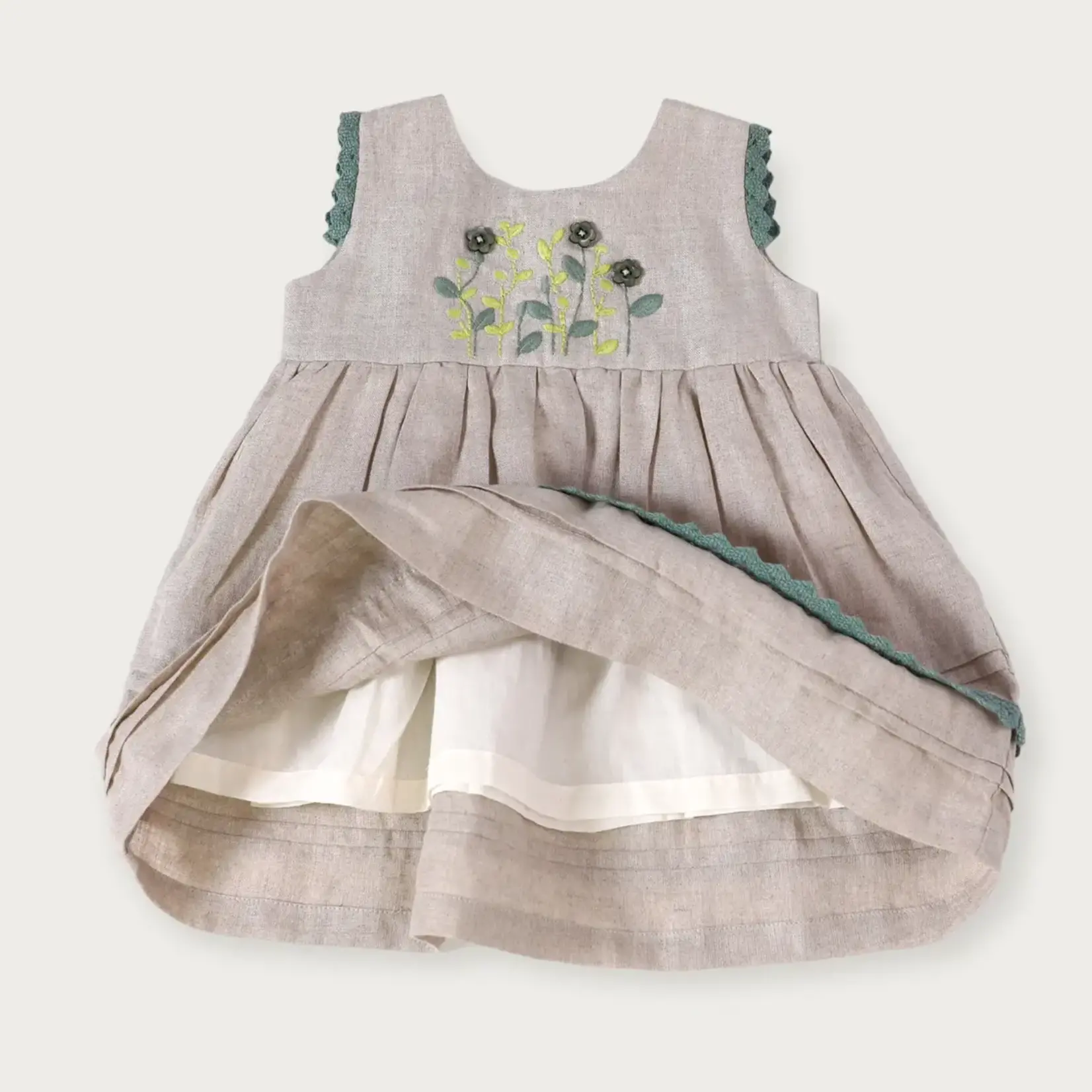 Viverano Organics Sylvie Linen  Dress & Bloomer - Natural Linen