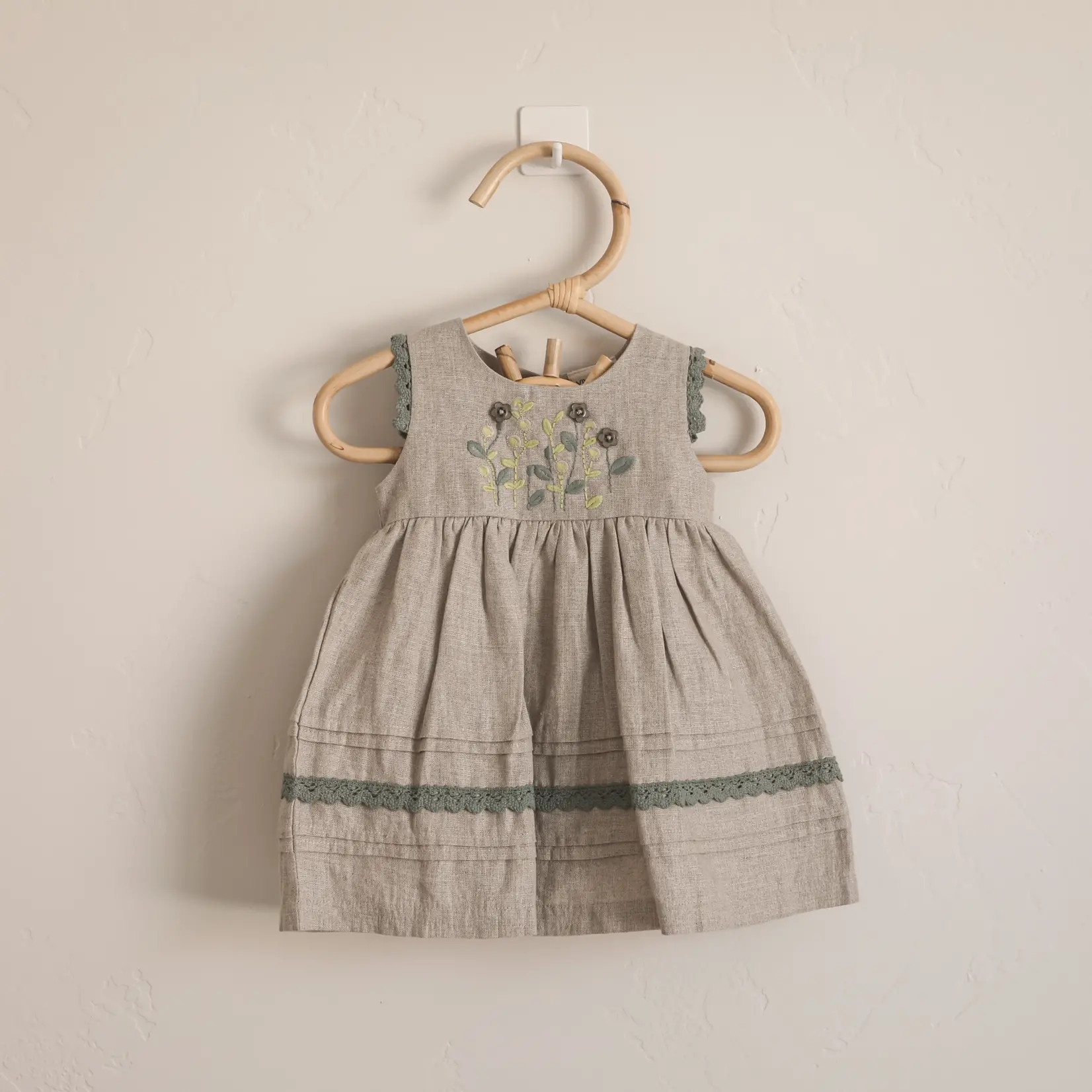 Viverano Organics Sylvie Linen  Dress & Bloomer - Natural Linen