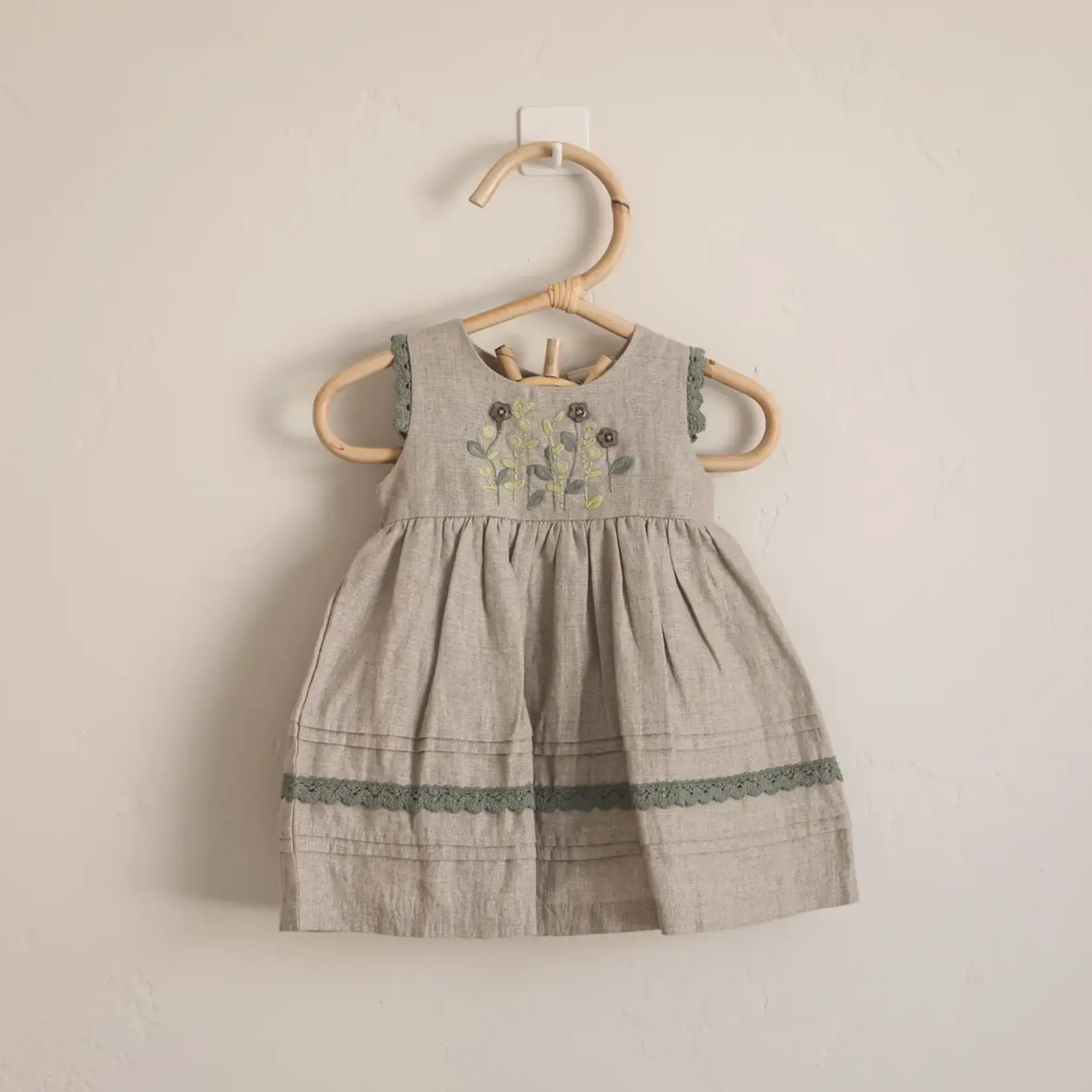 Viverano Organics Sylvie Linen  Dress & Bloomer - Natural Linen