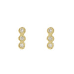 Victoria Cunningham 14k Triple diamond posts .06 ct