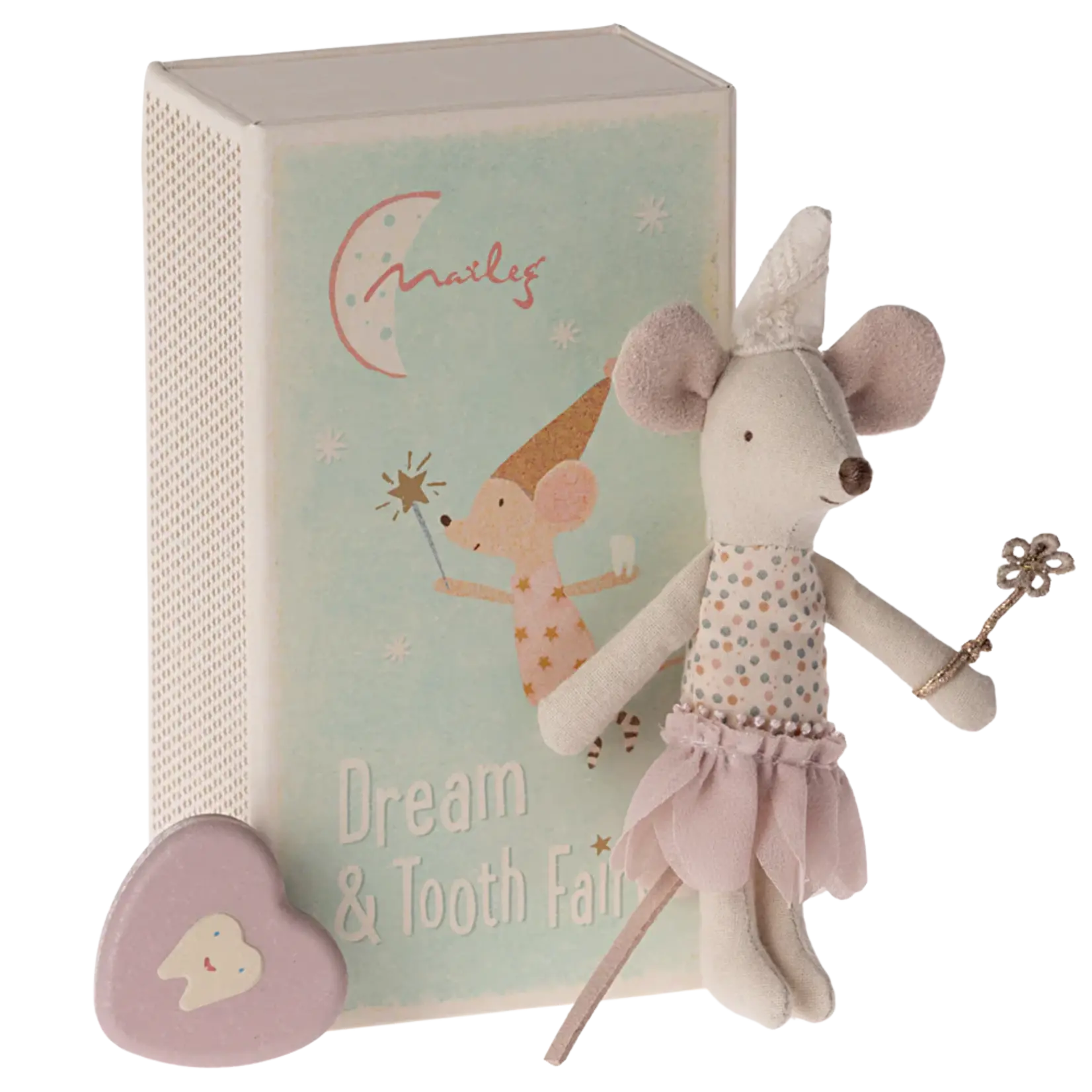 Maileg USA Tooth Fairy Mouse in Matchbox - Rose