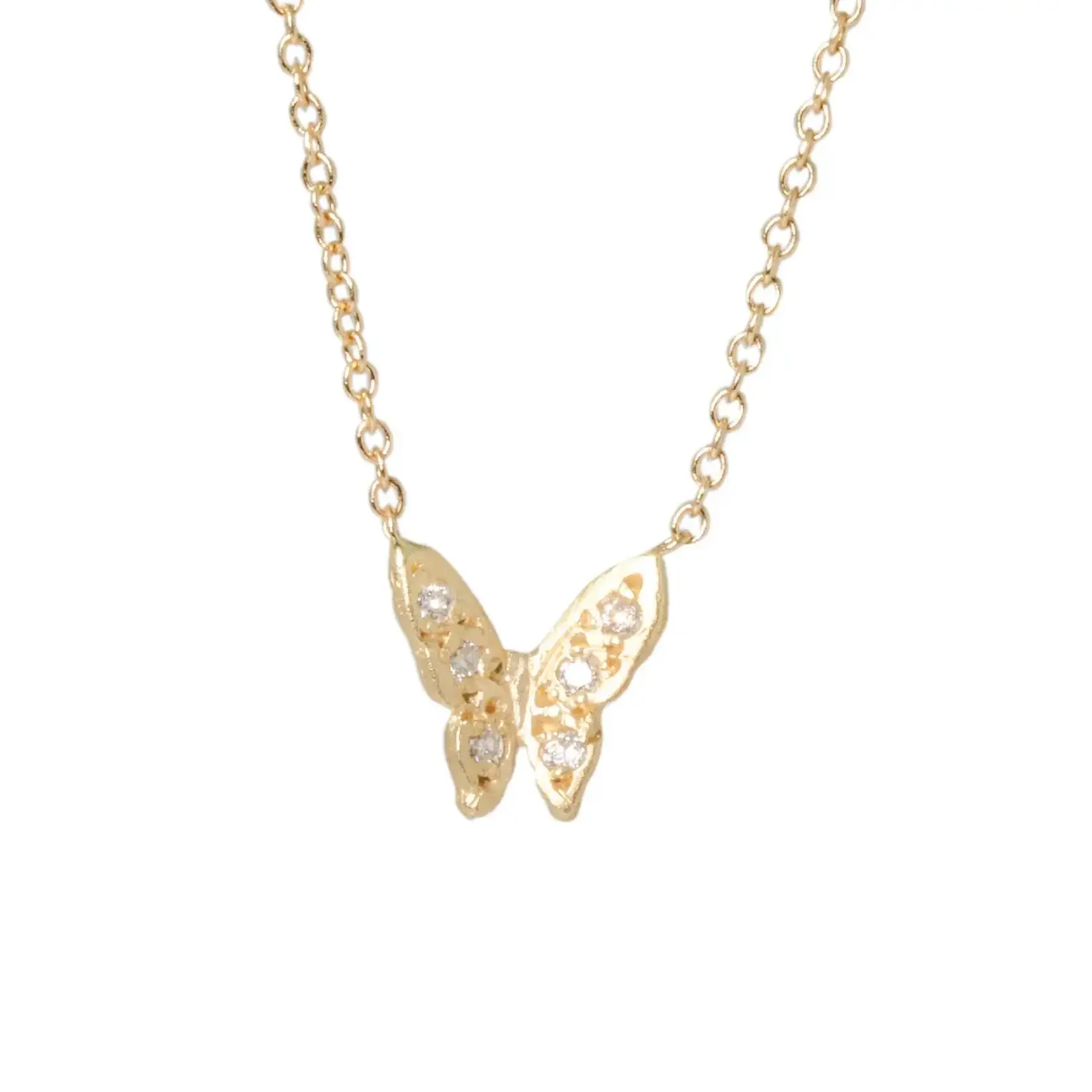 Victoria Cunningham 14k Pave diamond butterfly .03 ct