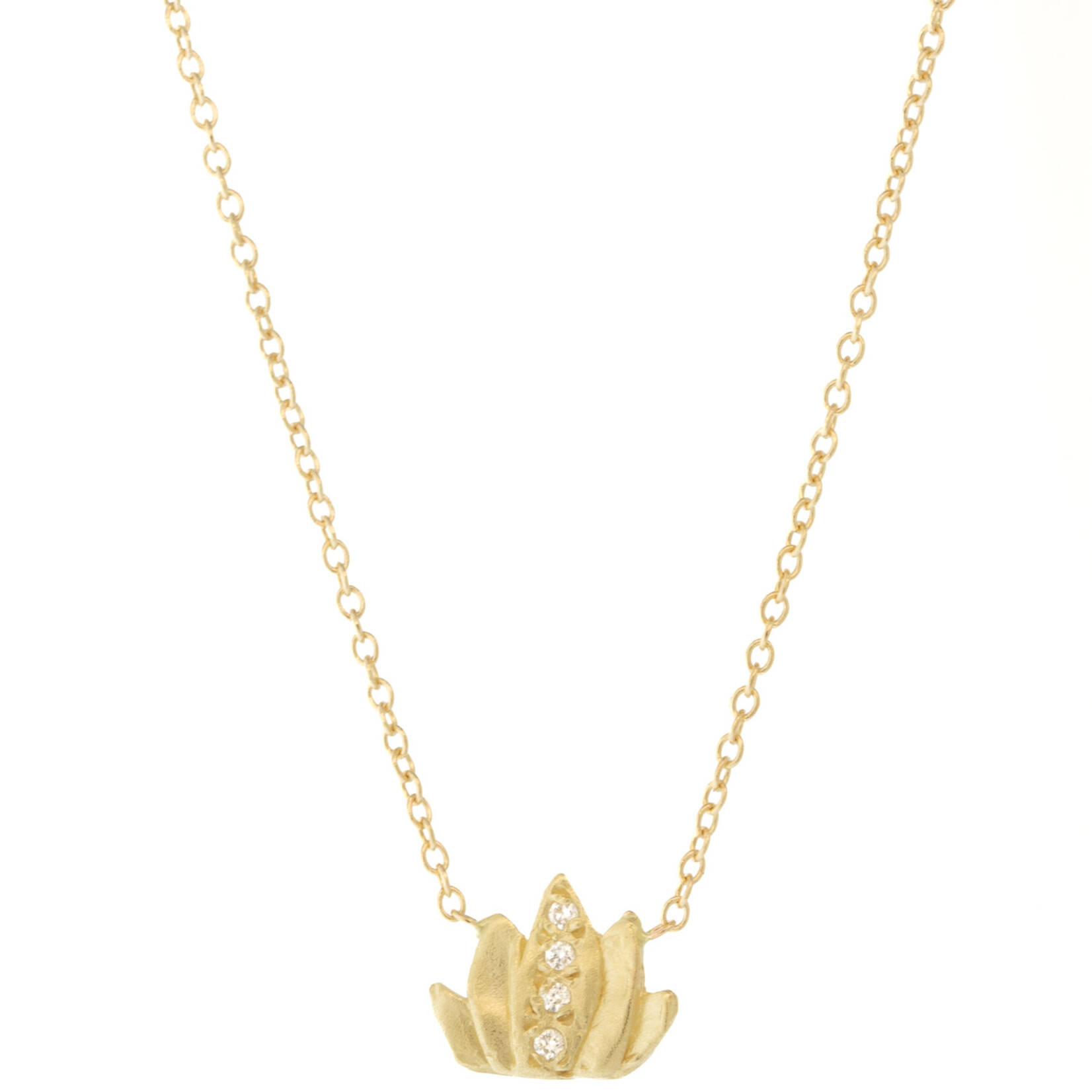 Victoria Cunningham 14k Lotus .02 ct