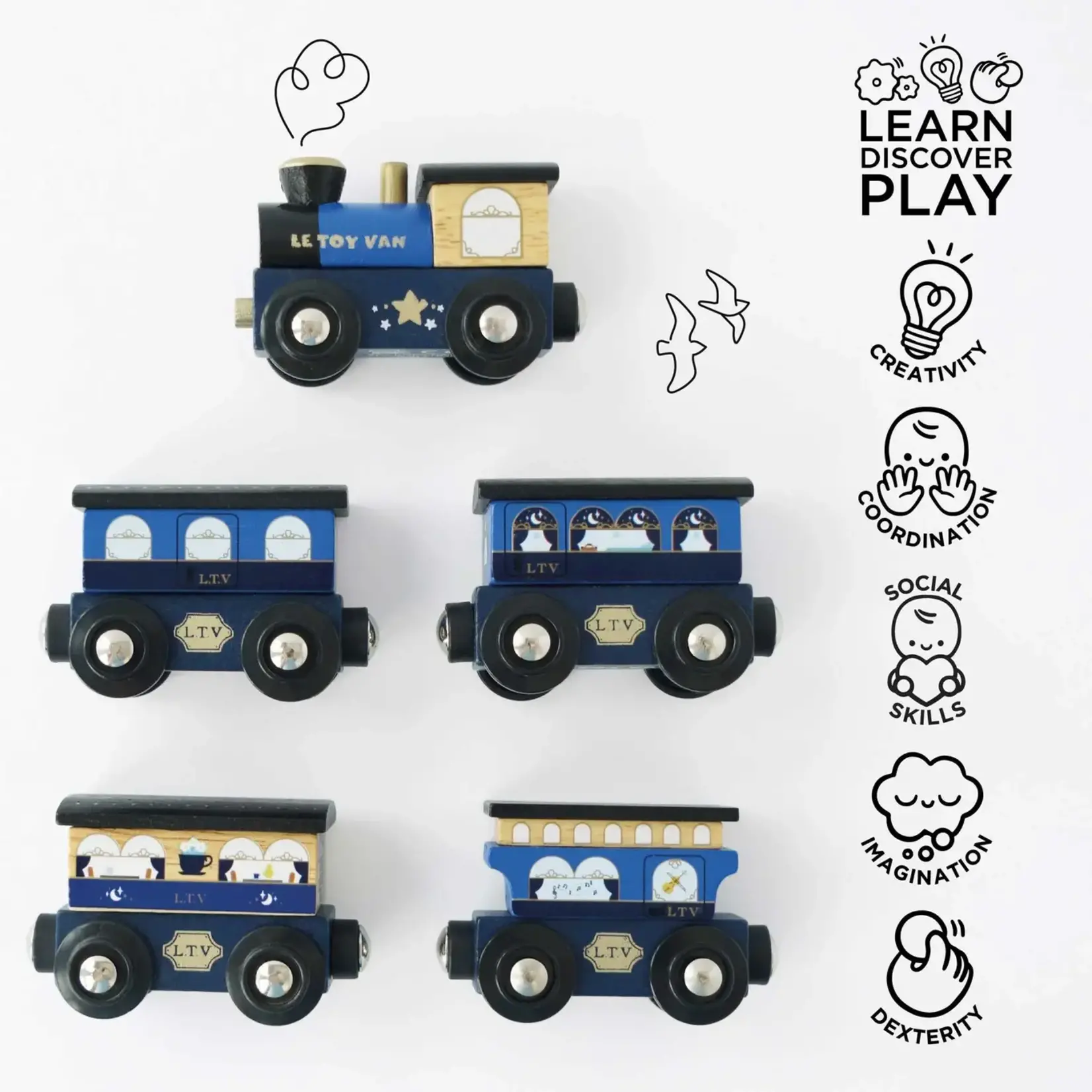 Le Toy Van, Inc. Twilight Train & Carriages