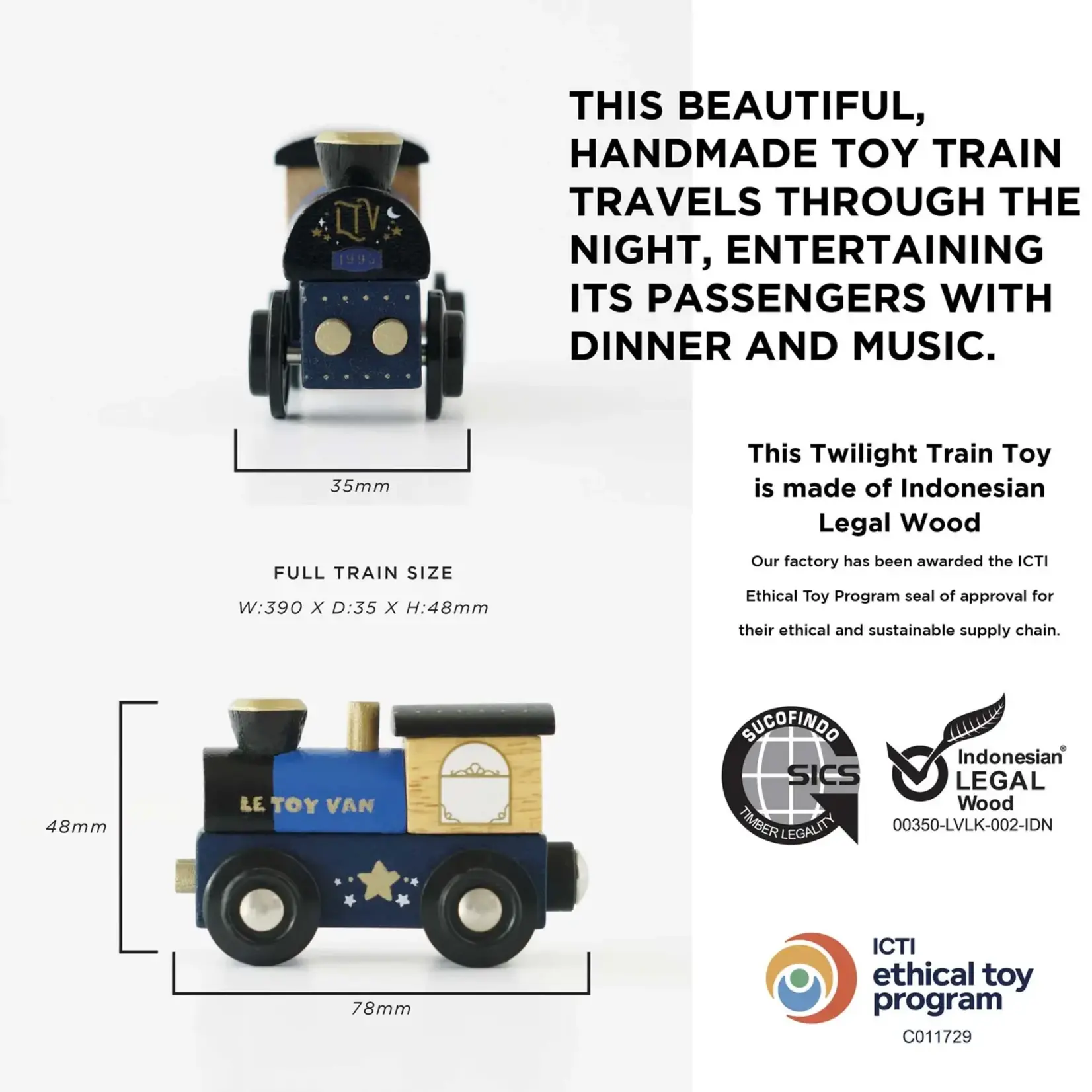 Le Toy Van, Inc. Twilight Train & Carriages
