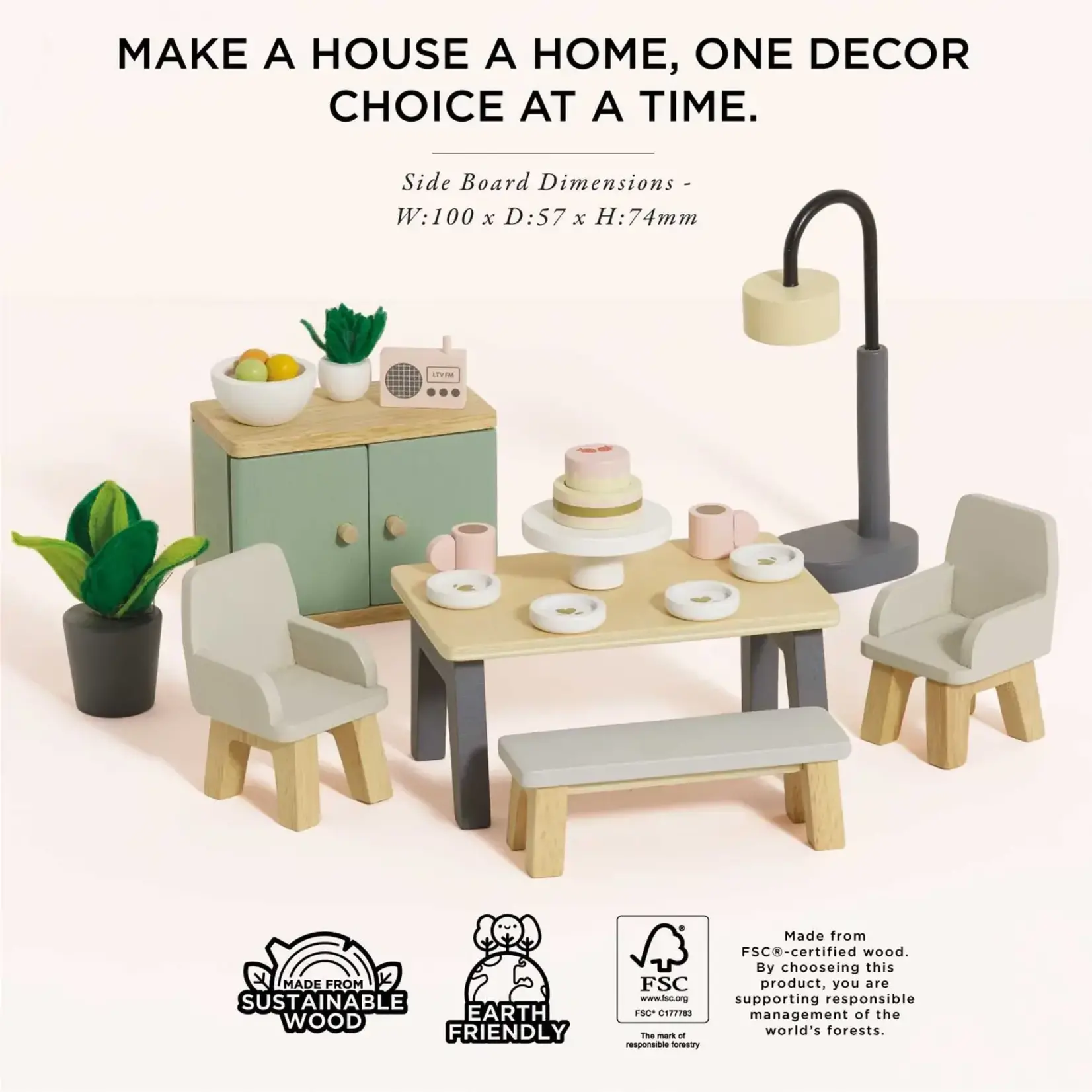 Le Toy Van, Inc. Wooden Dolls House Dining Room