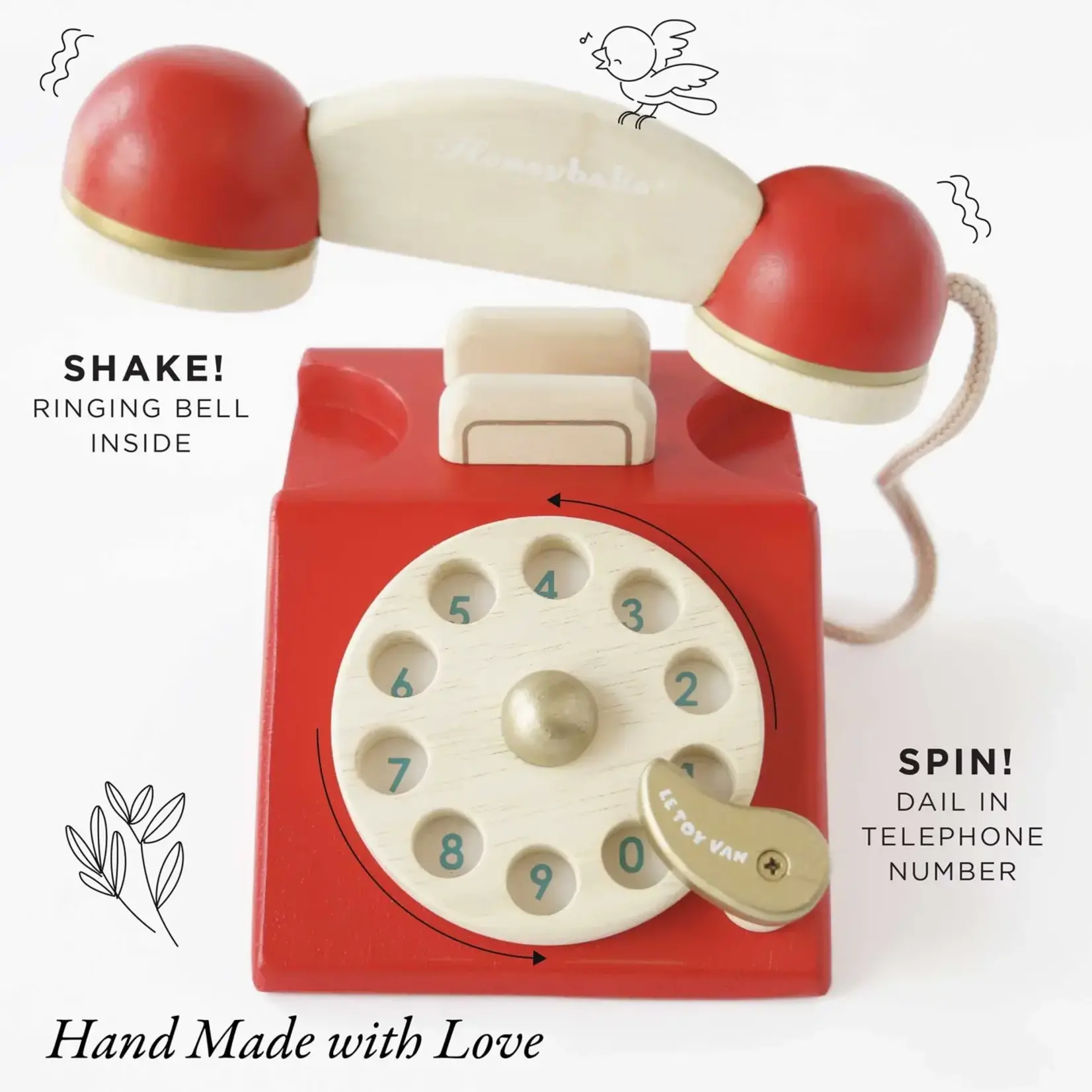 Le Toy Van, Inc. Vintage Wooden Phone