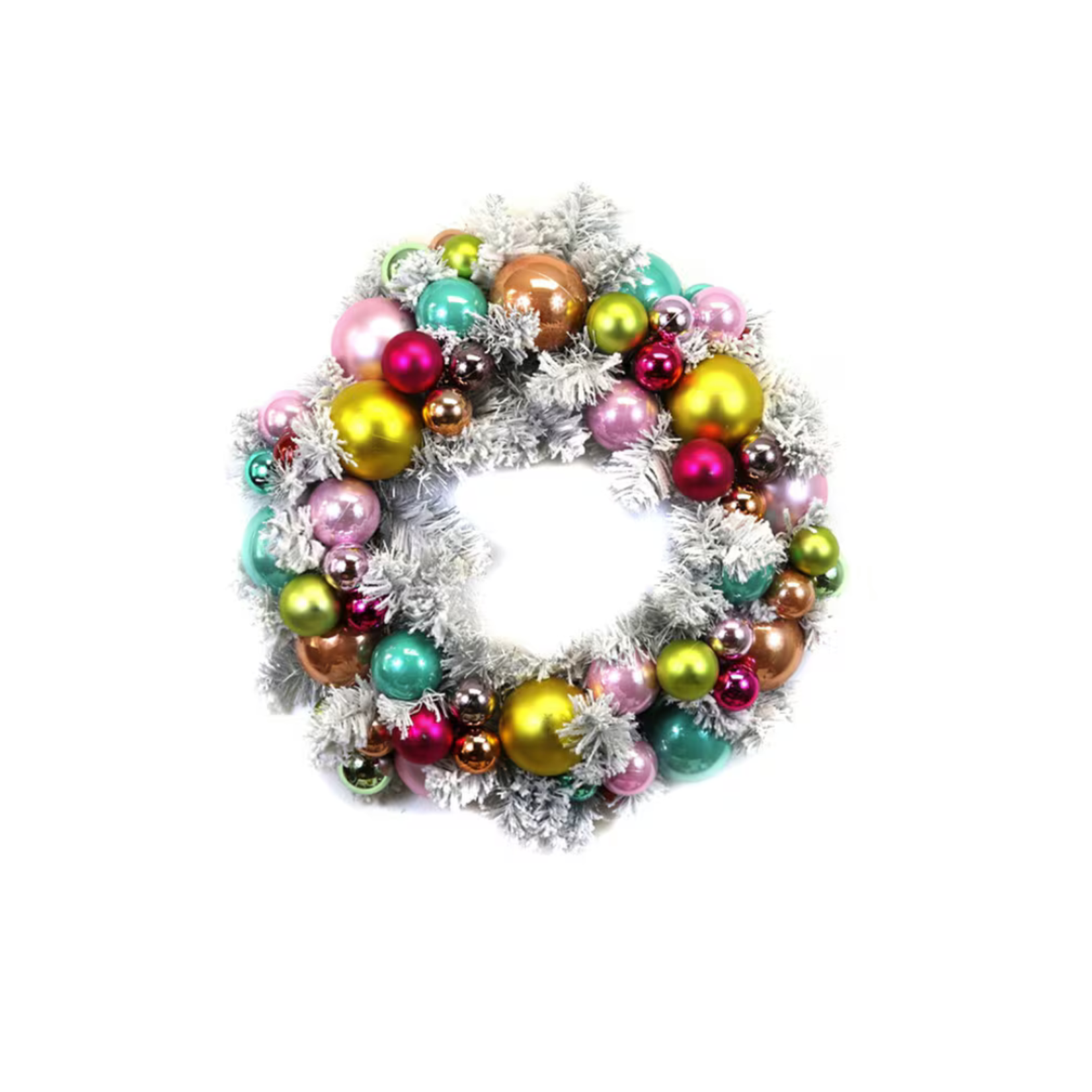 Cody Foster FLOCKED SMALL SILVER WREATH