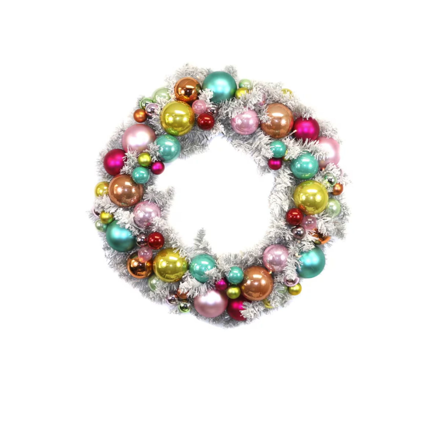 Cody Foster FLOCKED SILVER WREATH