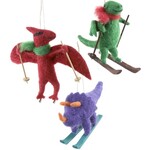 Cody Foster Ski Rex Ornaments Set of 3