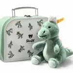 Steiff Joshi Baby T-Rex Plush Toy in Suitcase
