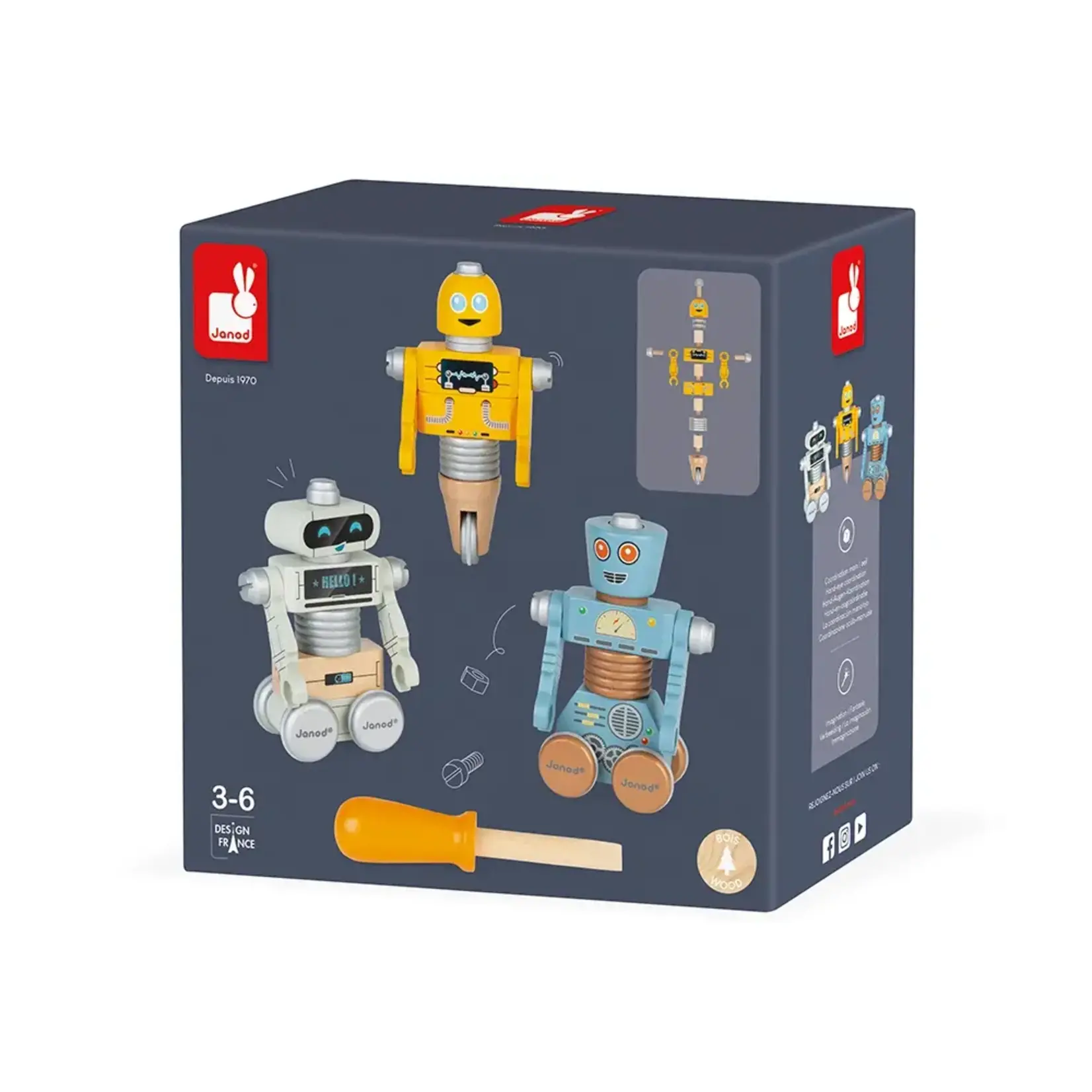janod Brico' Kids | Diy Robots | 3 Robots To Build & Take-Apart