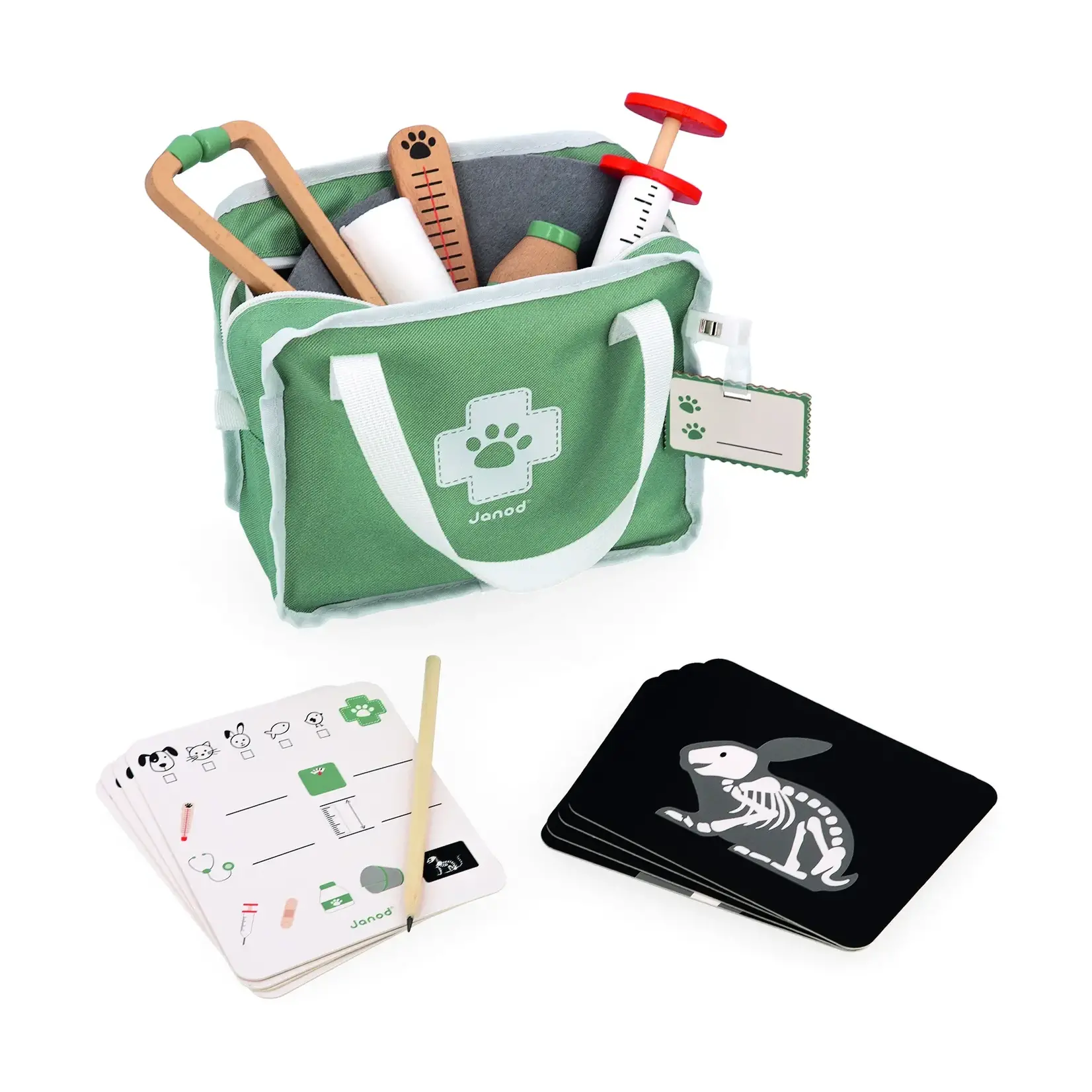 janod Pretend Play Occupational Toy | Vet Set | 15 Accessories