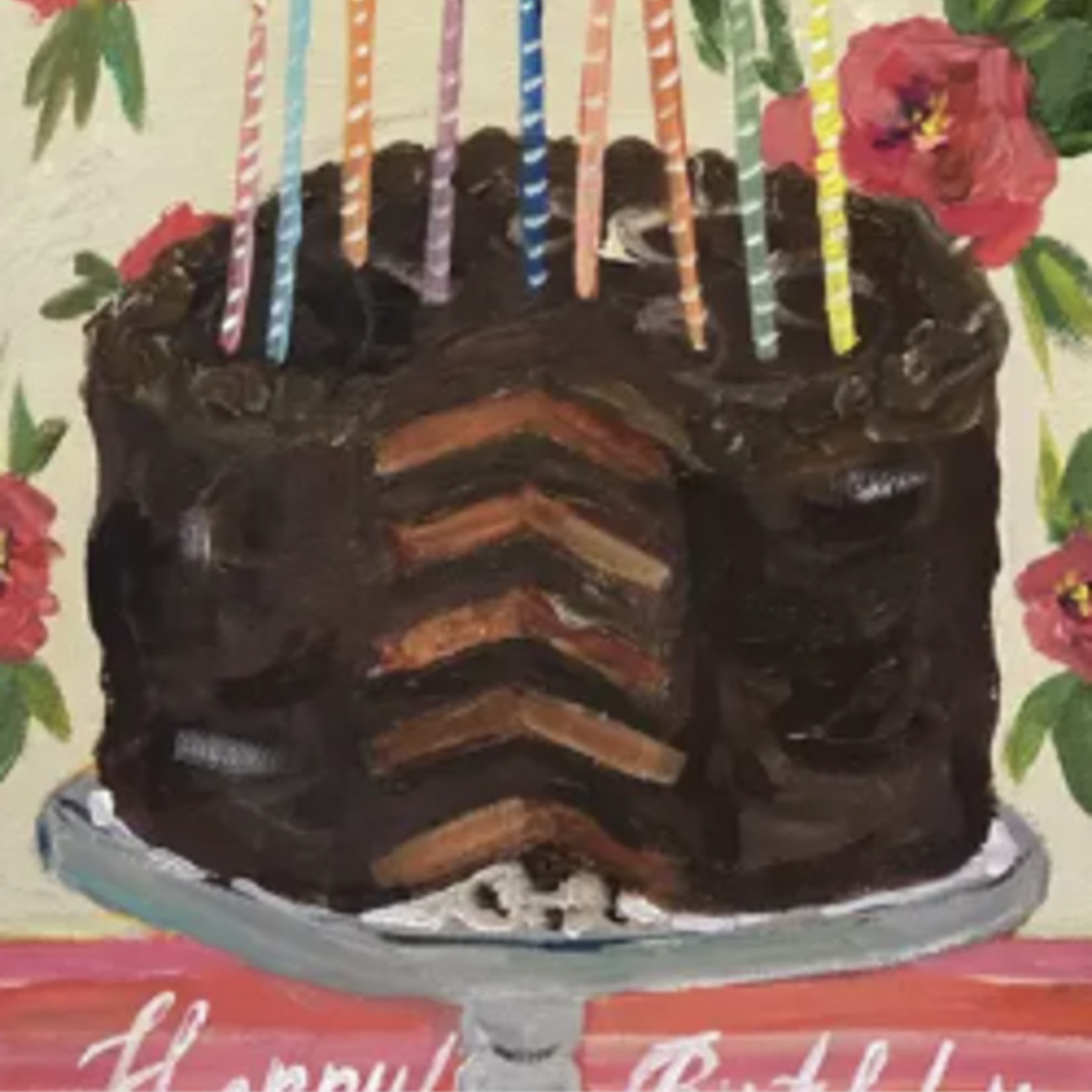 Carpe Diem Papers Chocolate Birthday Cake Greeting Card