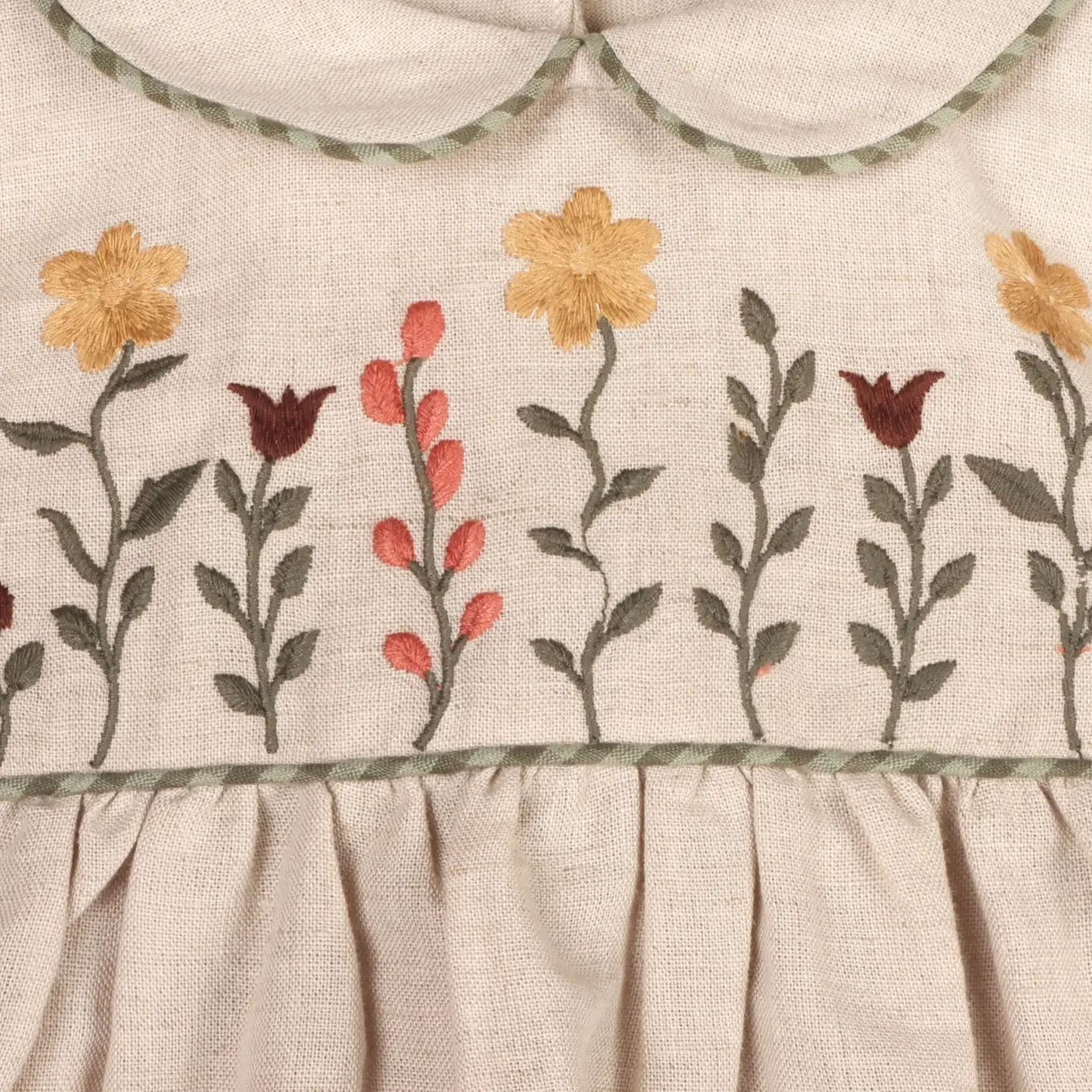 Viverano Organics Floral Peter Pan Baby Dress & Fancy Bloomer
