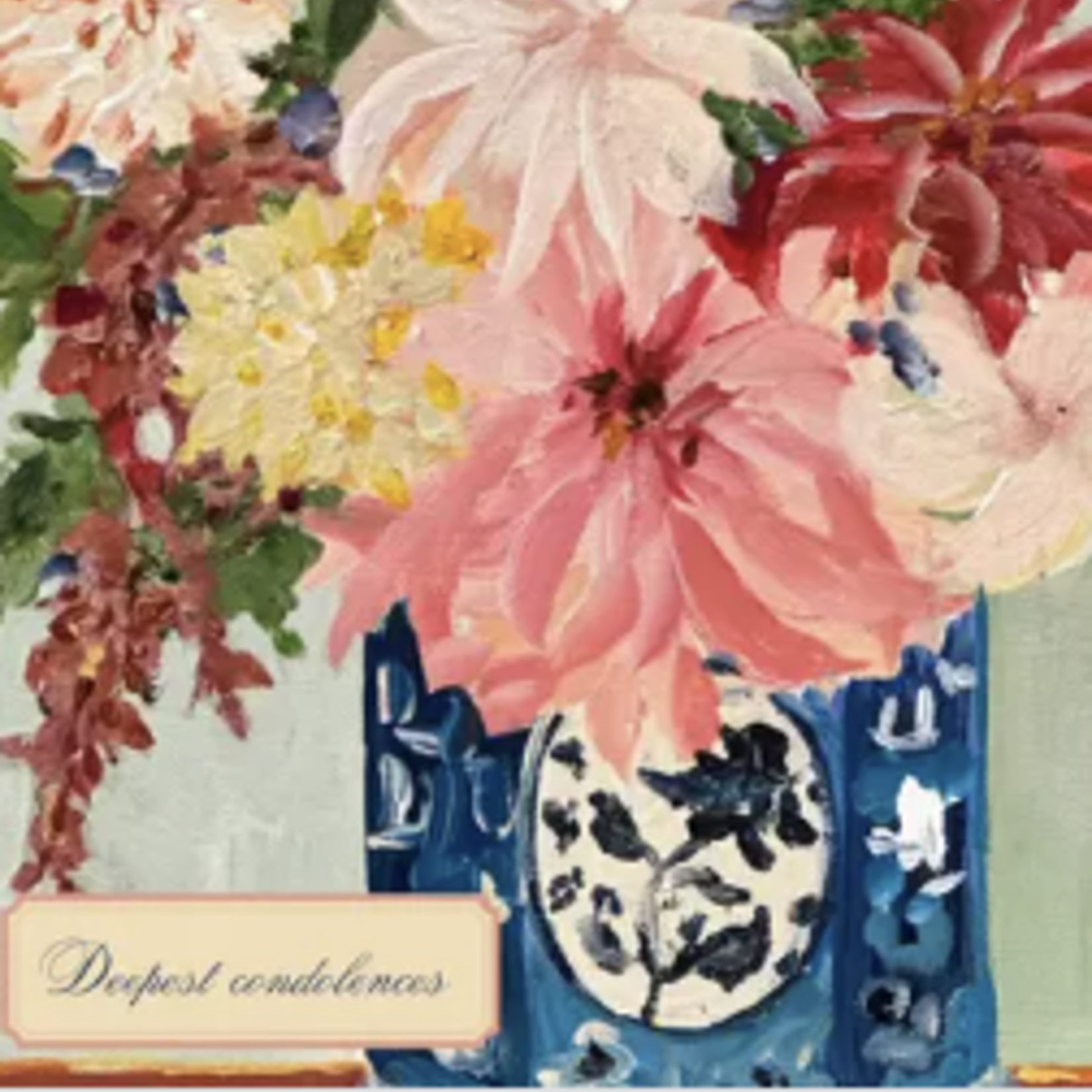 Carpe Diem Papers Deepest Condolences Bouquet Greeting Card