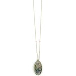 Danielle Welmond Caged Tourmaline w/ Gold Cord on 14kt Gold Vermeil Chain