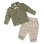 Viverano Organics Gingham Shirt & Linen Pant Set