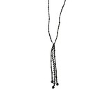 Danielle Welmond Woven Black Silk Cord with Black Spinel