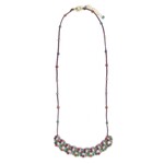 Danielle Welmond Woven Gold Cord with Ruby, Lapis, Pyrite, Green Onyx, Hessonite, Pink Tourmaline & London Blue Quartz