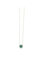 Danielle Welmond Indicolite Quartz Hexagon Drop on Gold Filled Chain