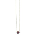 Danielle Welmond Garnet Quartz Hexagon Drop on Gold Filled Chain
