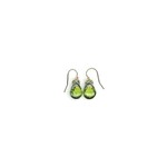 Danielle Welmond Woven Gold Cord Bales w/ Pyrite & Peridot Quartz Almond Drops