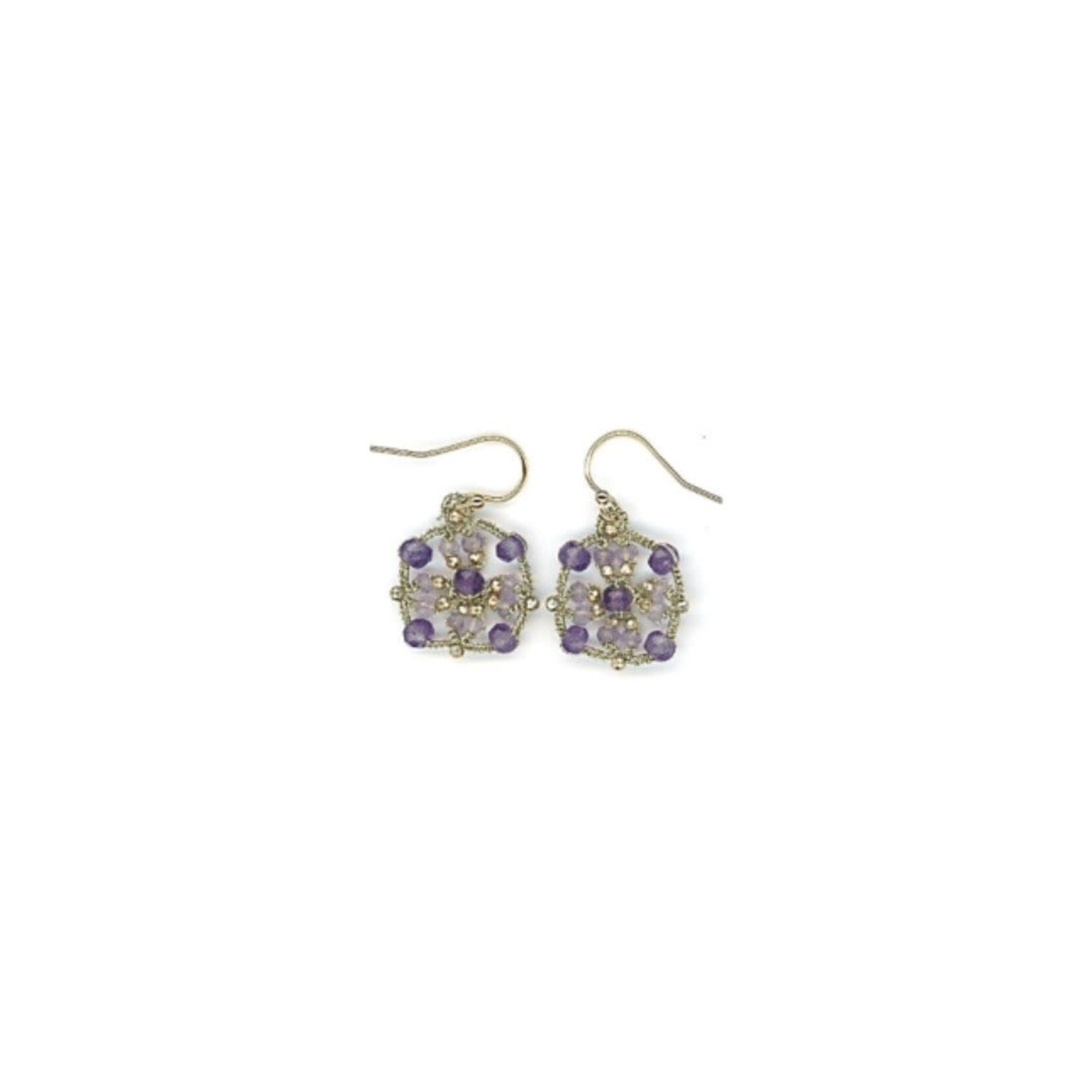 Danielle Welmond Woven Gold Cord w/ Labradorite Oval Drop