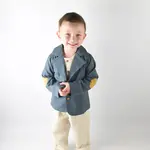 Yo Baby Boys Blazer & Pants Set - Grey/Ivory