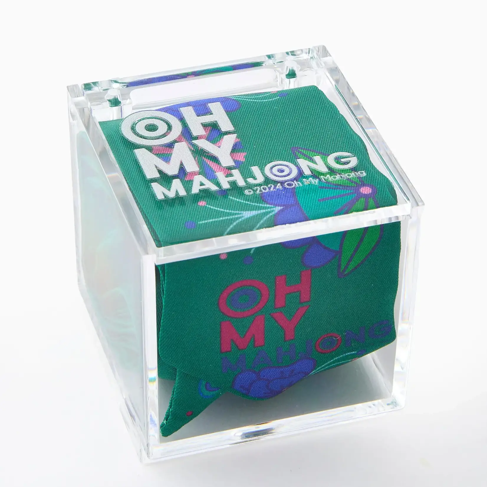 Oh My Mahjong Twilly Scarf Green Birdie