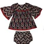 Yo Baby Floral Print Bell-Sleeves Dress