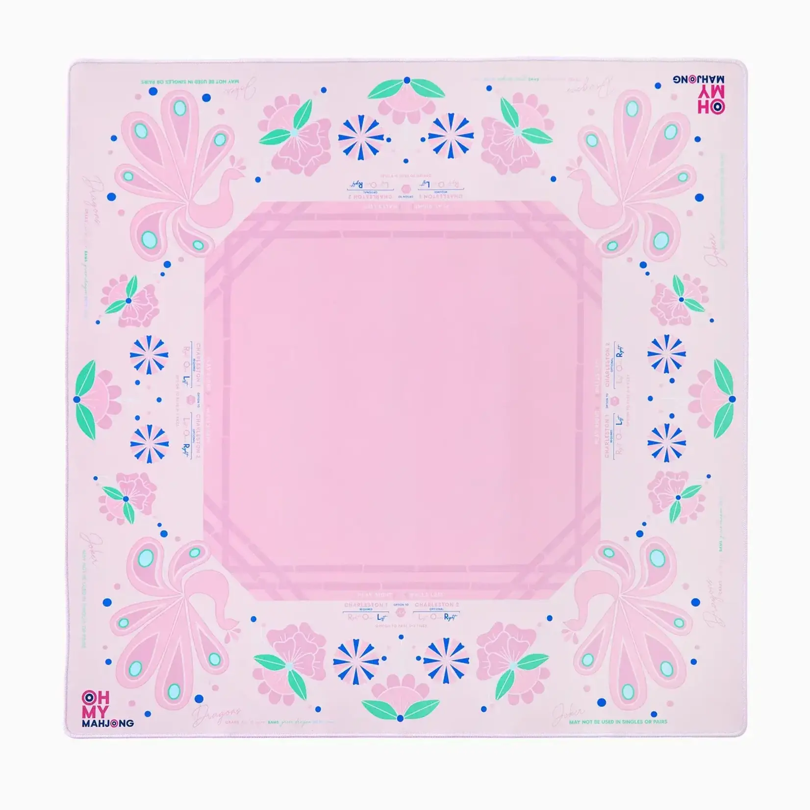Oh My Mahjong Birdie Pink Mahjong Mat