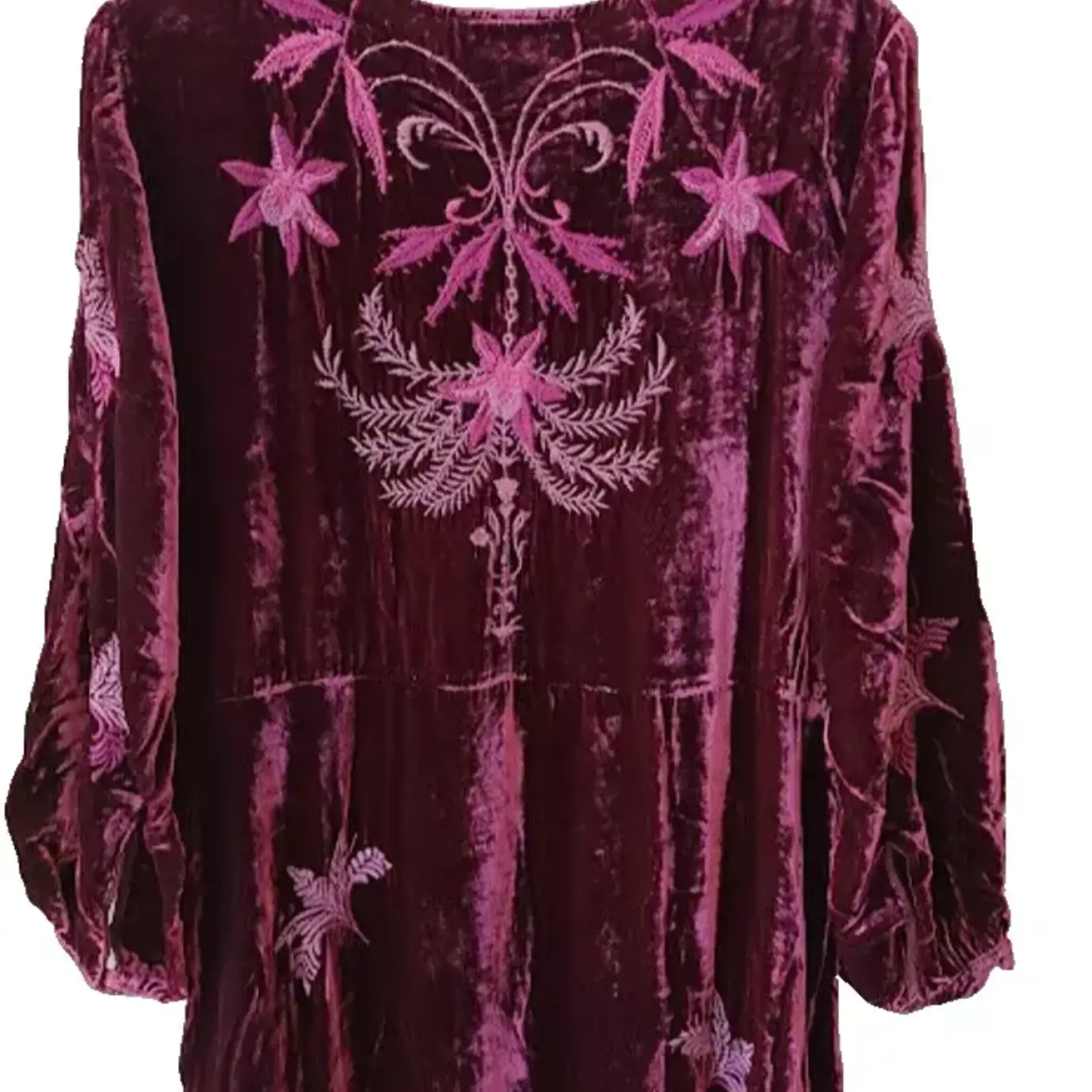 Johnny Was PALMIRA VELVET EFFORTLESS MIDI DRESS