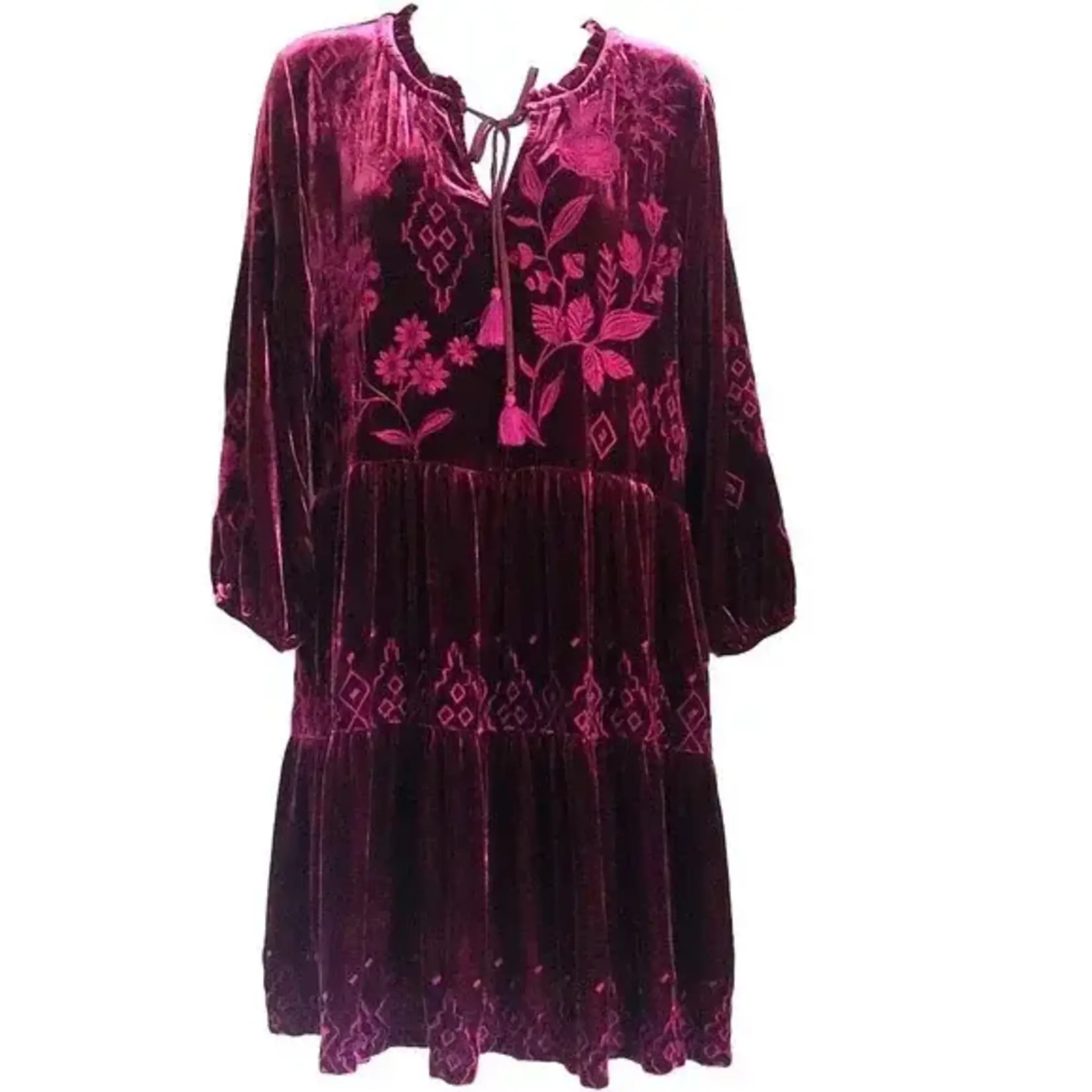 Johnny Was IVEY VELVET FIELD TIERED DRESS