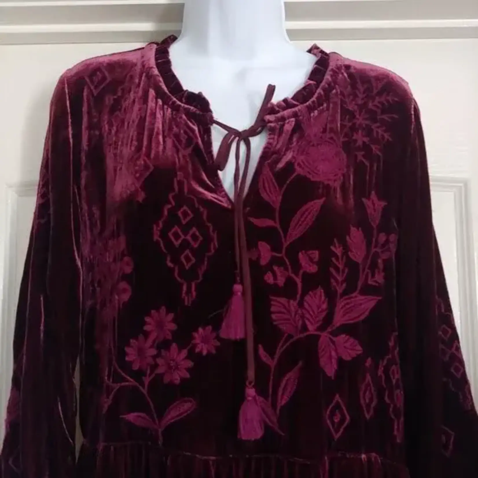 Johnny Was IVEY VELVET FIELD TIERED DRESS