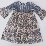 Yo Baby Floral Print Bell-Sleeves Dress 3Y